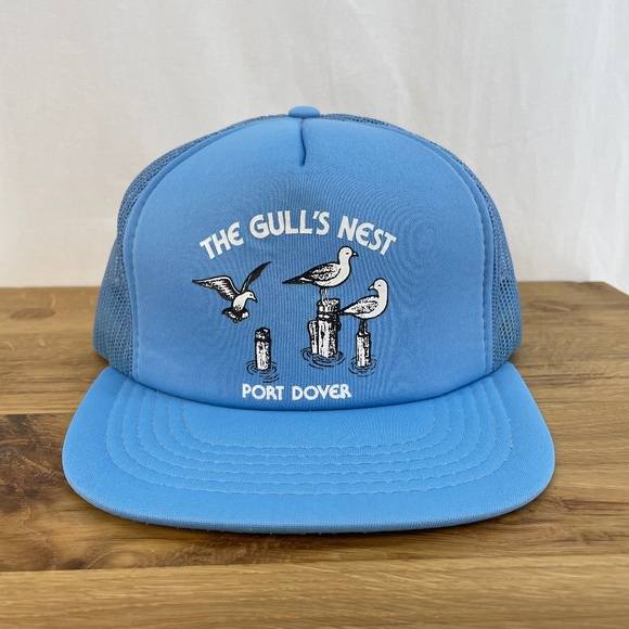 The Gull’s Nest Port Dover Blue Athletic Headwear Trucker Hat NEW - Picture 1 of 8